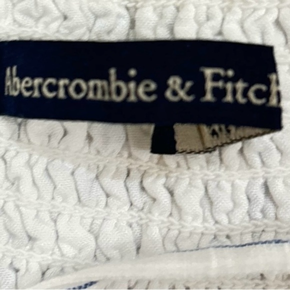 Abercrombie & Fitch White/blue Striped Mini sunDress spaghetti straps size small - Picture 7 of 9